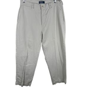 Polo Ralph Lauren Chino Pants Men's 34x29 Flat Front Khaki Chino